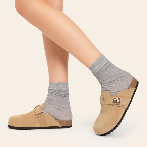 DREAM PAIRS Women's Clogs for Women Mules Cork Footbed Slip-On Shoes with Arch Support - image 2