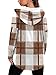 Angerella Plaid Sweatshirt for Women Long Sleeve Oversized Hoodies 2025 Fashion Trendy Fall Winter Clothes Brown Yellow XL