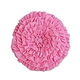 Cozy Line Home Fashions Lace Circle Throw Pillow, Pink Flower Shape Embroidered Print, Stuffed Toy Doll Decorative Pillow (Lace Flower, Decor Pillow - 1 pc)