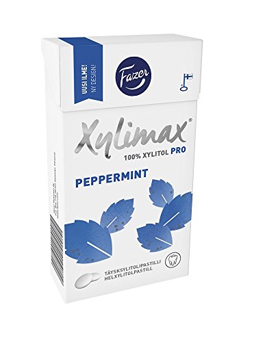 4 Boxes X 38g of Fazer Xylimax Peppermint 100% Xylitol Finnish Pastilles Drops Dragees Mints Sweets Candy
