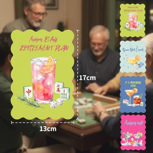 Mahjong Shuffler Cards Set-8 PCS Wall & Cocktail Theme PVC Tiles miniatura 4