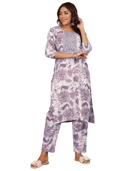 Image of Varanga Women Round Neck Bold Print Co Ord Set