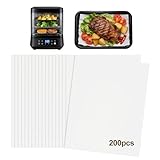 OGNWFUNK 200PCS Air Fryer Parchment Paper Liners Compatible with Chefman 12-Quart 6-in-1 Air Fryer Oven – Pre-Cut Baking Paper, Nonstick Disposable Sheets for Cooking, Grilling & Steaming