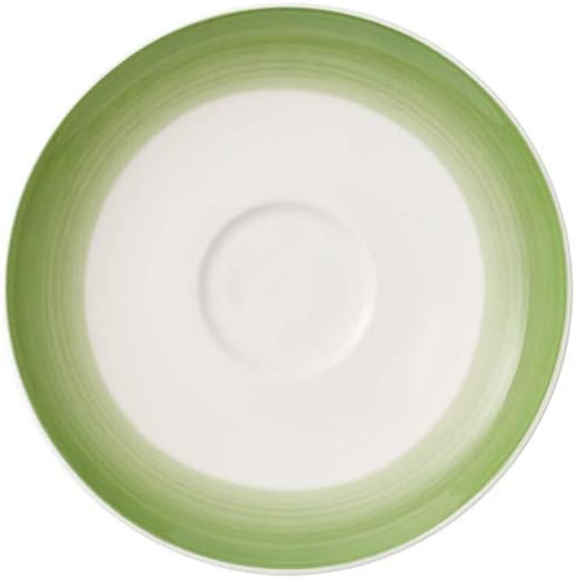 Villeroy & Boch 1048557430 Colorful Life Cup & Saucer Set, White/Green