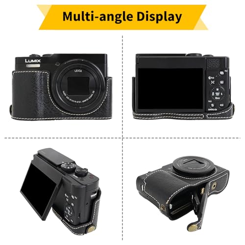 Funda para cámara Rieibi PU para Panasonic Lumix ZS99 miniatura 3