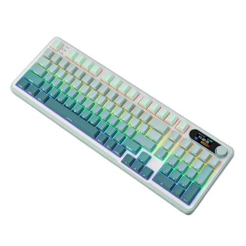 RK S98 98 Percent Mechanical Keyboard With Three Modes Hot Swap Wireless Control Knob Compatible With Windows PC Laptop(Bigelow switch)