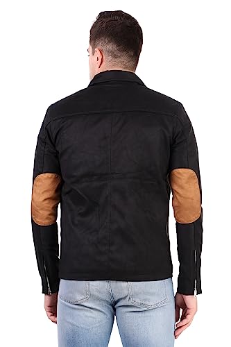 Image of Leather Retail Men's Suede Faux Leather Jacket