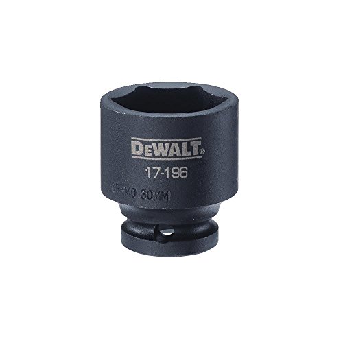DEWALT Drive Impact Socket, MM, 1/2-Inch Drive, 30mm, 6-Point (DWMT17196B)