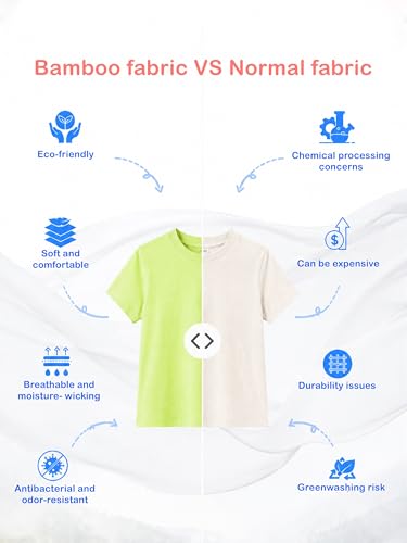 Image of Kidbea Bamboo Kids T-Shirt Ultra-Soft Premium Half Sleeve Graphic Tee for Girls, Casual Summer Wear for Toddlers & Kids