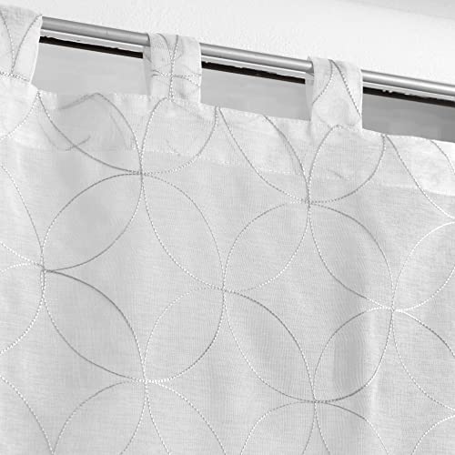 Douceur d'Intérieur Curtain 2 x 60 x 160 cm Grey, W 23.6" x L 63" (2 Panels) - Image 2