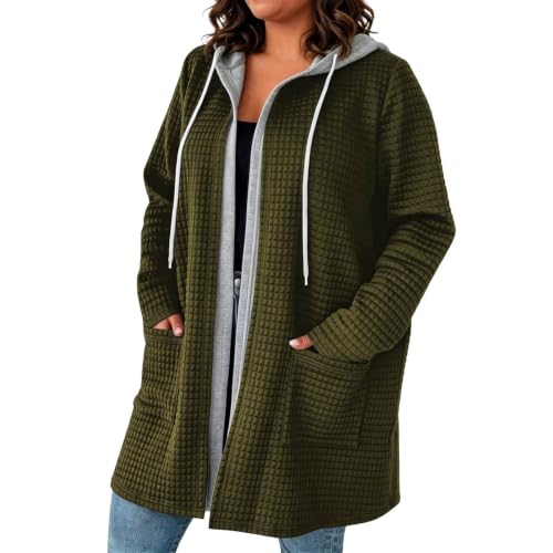 Manteau Femme Grande Taille Chaud Veste Décontracté Sport avec Poches