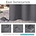 RYB HOME Extra Wide Outdoor Curtains Windproof, Blackout Waterproof Privacy Outside Curtains for Patio Pergola Pool Hut Screen Porch Outside Deck, W 105 x L 96 inch, Grey, 2 Panels