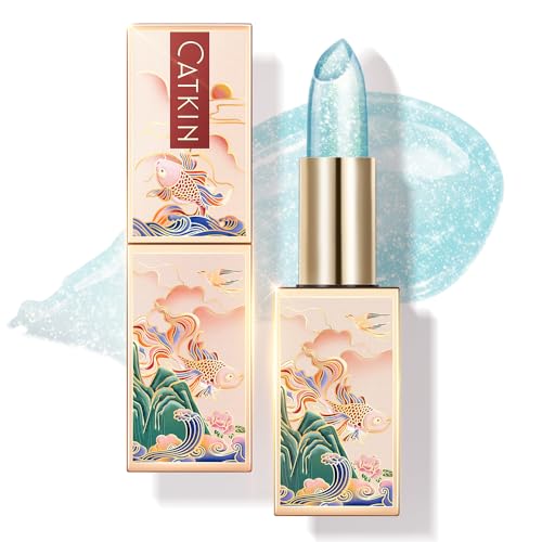 CATKIN Lip Balm Tinted Color Changing Lipstick Ultra Hydrating Lip Moistrurizer Chapstick with Vitamin E Nourishing For Cracked & Dry Lips 0.12 oz C08 Mermaid