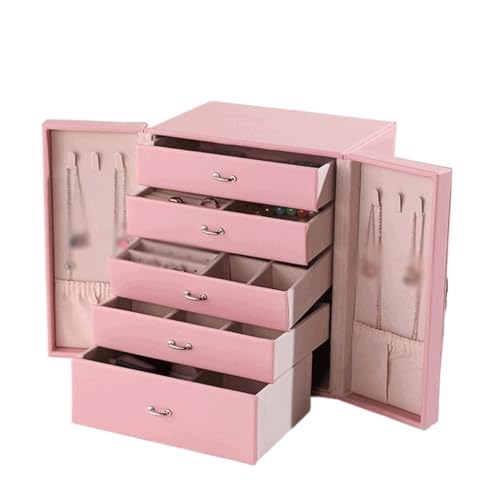 Boîtes de rangement de bijoux portables grande capacité anti-perte avec serrure
