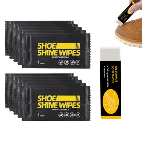 YAZWUR Limpiador para Ante y Nubuck, Goma de Borrar para Zapatos, Kit de Cuidado de Zapatos, Borrador de Ante, Borrador de Nubuck, Toallitas de Limpieza para Zapatos