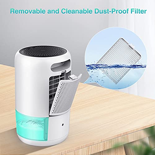 Seavon Dehumidifier 35Oz Dehumidifiers For Home 2500 Cubic Feet (280 Sq Ft) With 7 Color Led Light, Portable Quiet Dehumidifier With Two Working Mode For Basements, Bedroom, Bathroom, Rv #TOP5