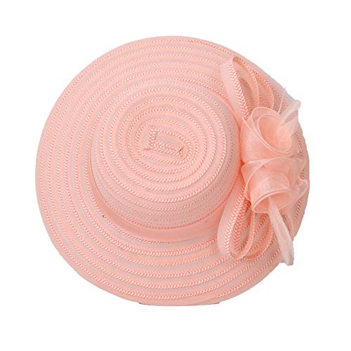 Go Mai Accessories Lady Derby Dress Church Cloche Hat Bow Bucket Wedding Bowler Hats Travel Casual Hat Pink
