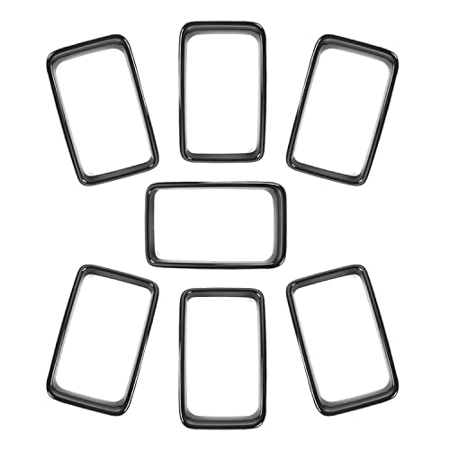 Jecar Grille Inserts Clip-On Grill Cover Trim Kit For 2014-2016 Jeep Grand Cherokee, Black #TOP2