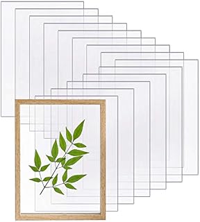 15Pcs Transparent Acrylic Sheets 5 x 7 inch Clear Acrylic Sheets 1mm Thick Transparent Clear Acrylic Panel with Protective Film for Picture Frame Glass Replacement Project Display DIY Craft