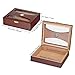 Humidor Cigar Box for 25-50 Cigars with Hygrometer and Humidifier for 25-50 Cigars, Spanish Cedar Lined Cigar Holder, Glossy Mahogany Finish, Gifts for Men
