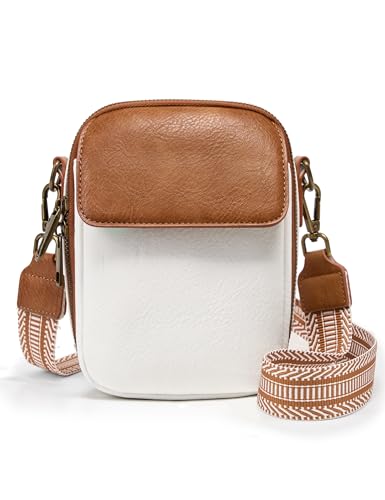 Image of Yarnic Small Crossbody Bag, Vegan Leather Cell Phone Purse for Women, Vintage Wallet Bag with Card Slots