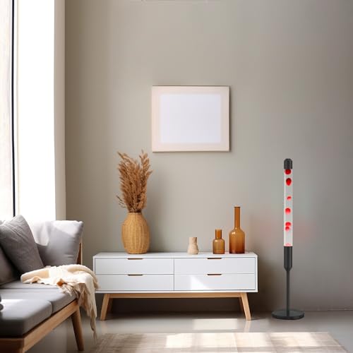 Image of Kyzfy 47.5-Inch Liquid Motion Lamp,Magma Lamp, Mood Relaxation Light,Suitable for Home Decoration, Living Room, Office, Bedroom, cafe (47.5-inch red Wax)