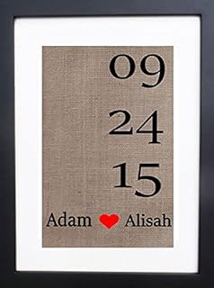 Big Dates prints, custom print, kids names sign, gift for mom, gift for grandma, burlap print, important dates signramed