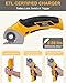 Cardboard Cutter Electric Box Cutter, Father Day Gifts for Dad from Daughter Son Wife, 4V Cordless Electric Scissors Rotary Blade for Cardboard Recycling Rechargeable DIY Tools Cutting Carpet Leather