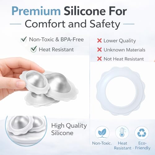 Anneaux en silicone pour bonnets d'allaitement Silverette souples