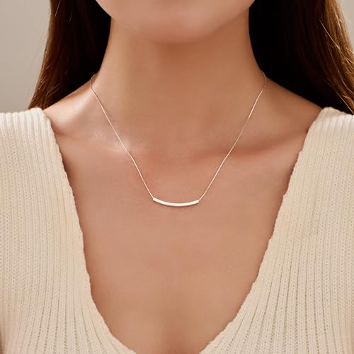 925 Sterling Silver Necklaces for Women Trendy Minimalist, Statement Pendant Necklace Choker Necklace Friendship Necklace for Jewelry Birthday Graduation Gifts for Her4