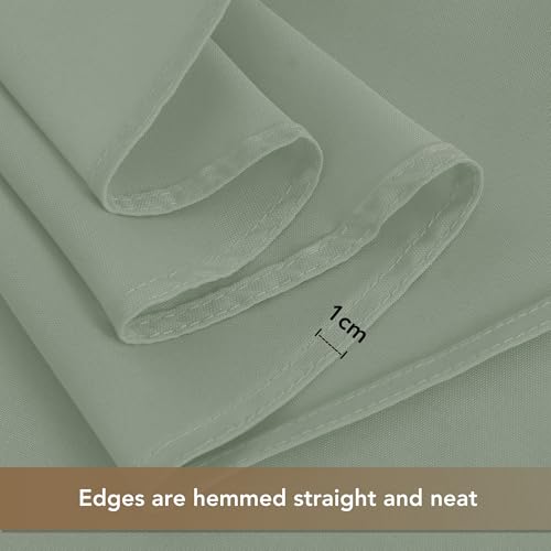 Image of sancua Round Tablecloth 120 Inch Diameter, 8 Pack - Circle Polyester Fabric Table Cloth for Wedding Party Reception Banquet Birthday, Washable Formal Table Cover (Fit 48-96 Inch Tables), Sage Green