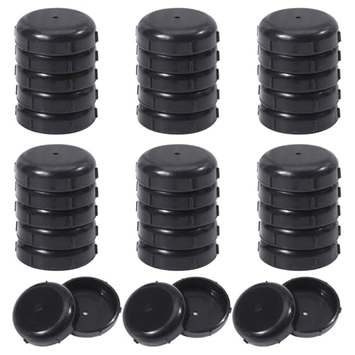 CHGCRAFT 36 Pcs Round Chair Leg Floor Protectors Chair Replacement Foot Caps Folding Chair Leg Caps for Furniture Leg Pad Replacement, Black