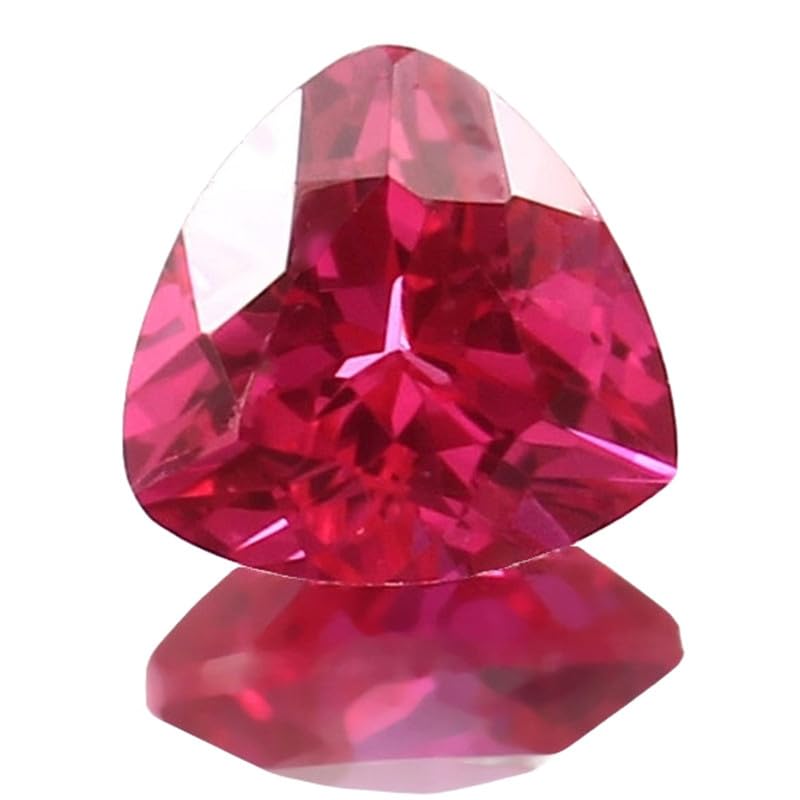 Rubis rouge forme trillion 9x9mm, la pierre précieuse idéale pour offrir un bijou fait main
