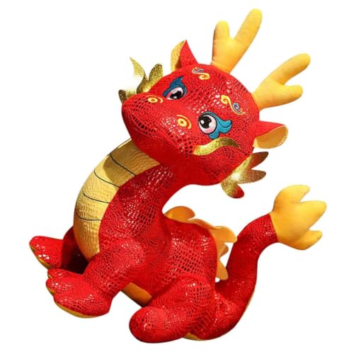 HOLIDYOYO Boneco de dragão de peluche brinquedo de ano chinês decoração adorável para sofá e casa para