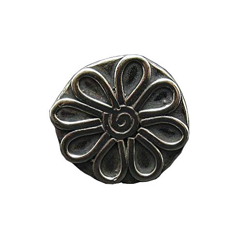 Bague en argent massif 925 grande fleur ciselée et ajustable de luxe