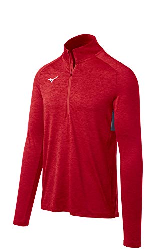 Mizuno Alpha 1/2 Zip, Red, X-Large
