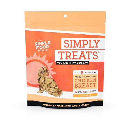 Simple Food Project The Freeze Dried Raw Cat Treats Grain Free, All Natural, with Just 1 Ingredient - Chicken Breast