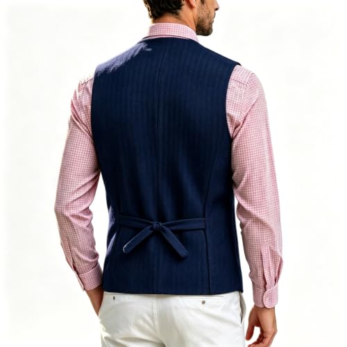 Chaleco de traje de lana para hombre de corte regular gris 3