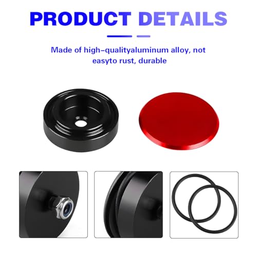 BELOMI Car Wiper Plug, Rear Windshield Wiper Block off Grommet Cap, Waterproof Vehicle Rear Window Wiper Delete Cover Kit, Automotive Accessories Universal for SUV, Truck, RV and More(Red)