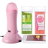 iMeshbean® Depilatory Roll on Wax Heater Roller Warmer Cartridge Strips Hair Removal Kit with Rose...