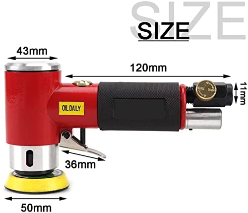 Buffer Air Sander Mini Pneumatic 1"/ 2" / 3"Schleifmaschine Set zum Autopolieren High Speed Air Powered Polisher Air Tool Effizientes Polieren – Bild 4