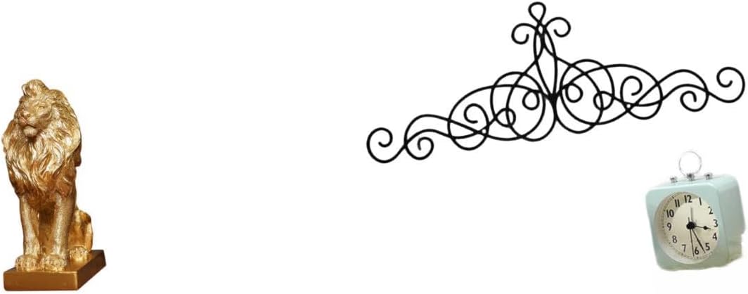 Lion Sculpture Statue Collectible Tabletop Ornament Art Figurine Decorative Scroll Wall Art Decor Metal Plaque Floral Patio Indoor Outdoor Porch Fence