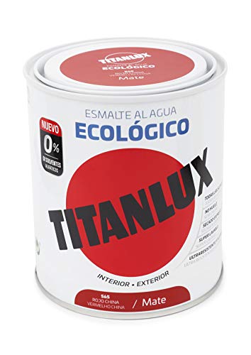 Titanlux - Esmalte eco, Mate rojo, 750ML (ref. 02T056534)