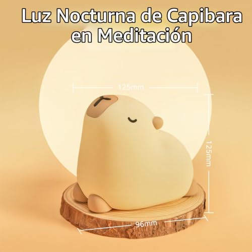 Miniatura 3 de Refluxe Capybara Luz De Noche,Lámpara Led Táctil De Silicona,Luz De Noche Regulable Con Temporizador,Lámpara De Noche Recargable,Decoración De Habitación,Regalo Para Niño Y Niña Capybara