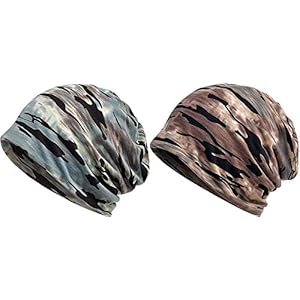 Vrouwen Beanie Zachte Ademend Camouflage Chic Sport Print Beanie Tulband Hoed Chemo Cap Haaruitval Hoofddeksels