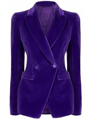Veste à double boutonnage en velours pour structurer une silhouette de soirée