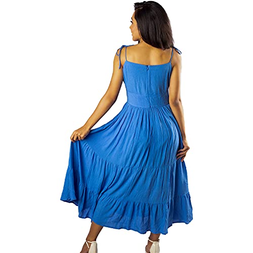 Image of Tied Cotton-Seersucker Midi Dress for Women
