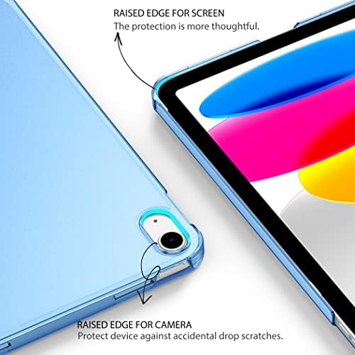 EasyAcc Case for iPad 10th Generation 2022 10.9 Inch, Slim Hard Back 10th Gen Cover iPad Protective Smart Stand Case for iPad 10 Generation 10.9- Blue