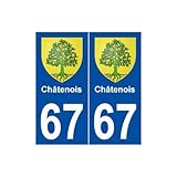chatenois 88170 wikipedia  67 Châtenois blason autocollant plaque stickers ville - arrondis