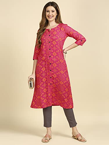 Image of anubhutee Women Rayon A-Line Kurta